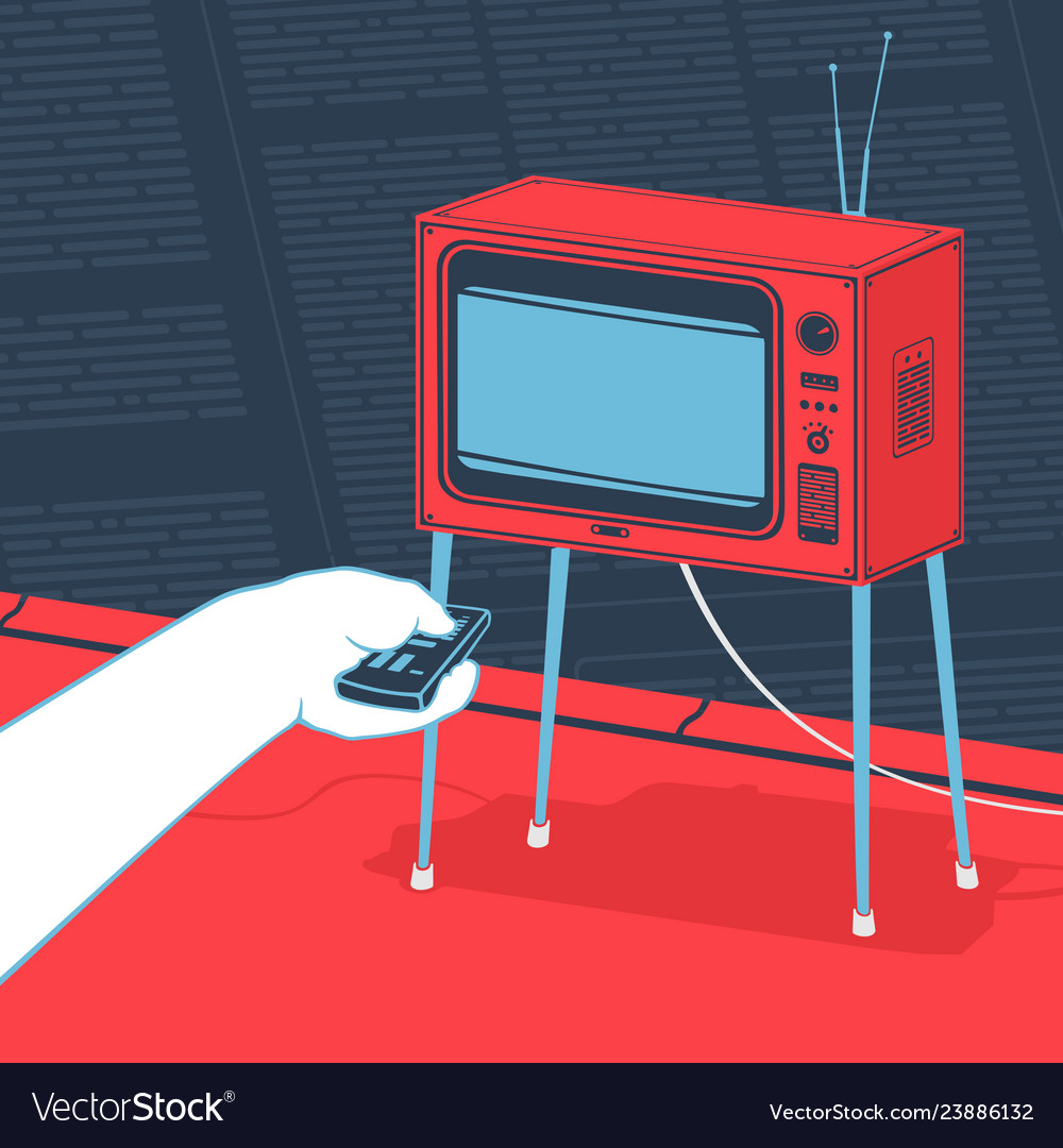 Man watching tv concept