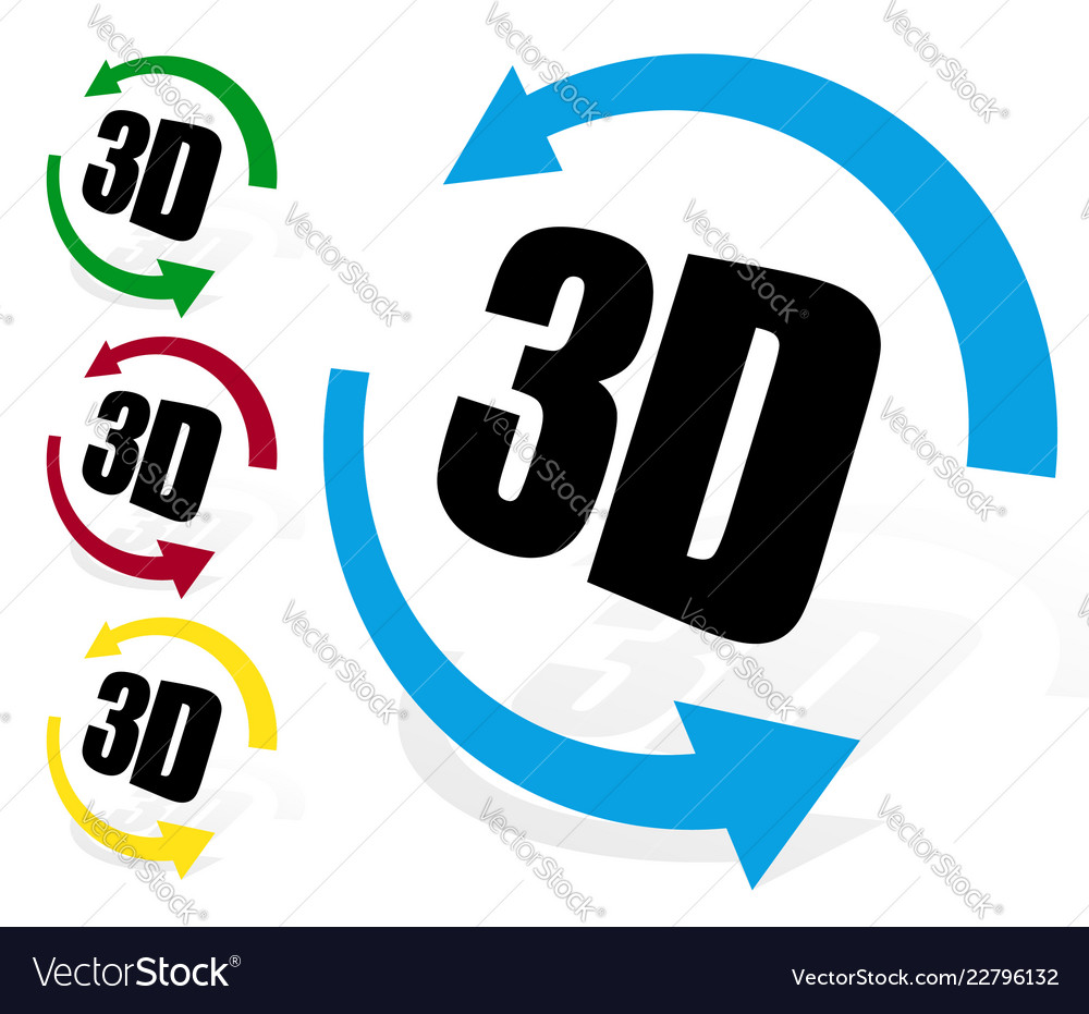Rotate in 3d view virtual tour 360 degree vector image Rotate in 3d view virtual tour 360 degree
