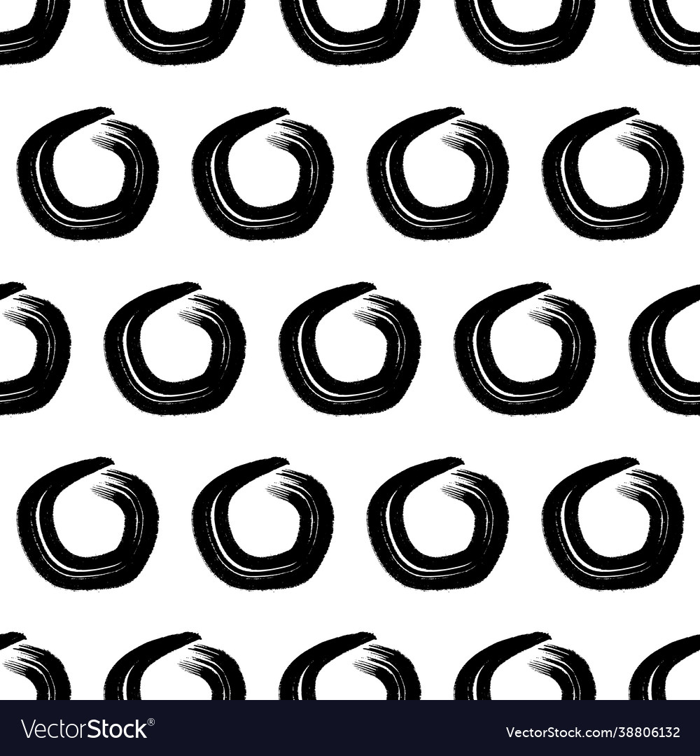 Seamless pattern with sketch circles shape vector image Seamless pattern with sketch circles shape