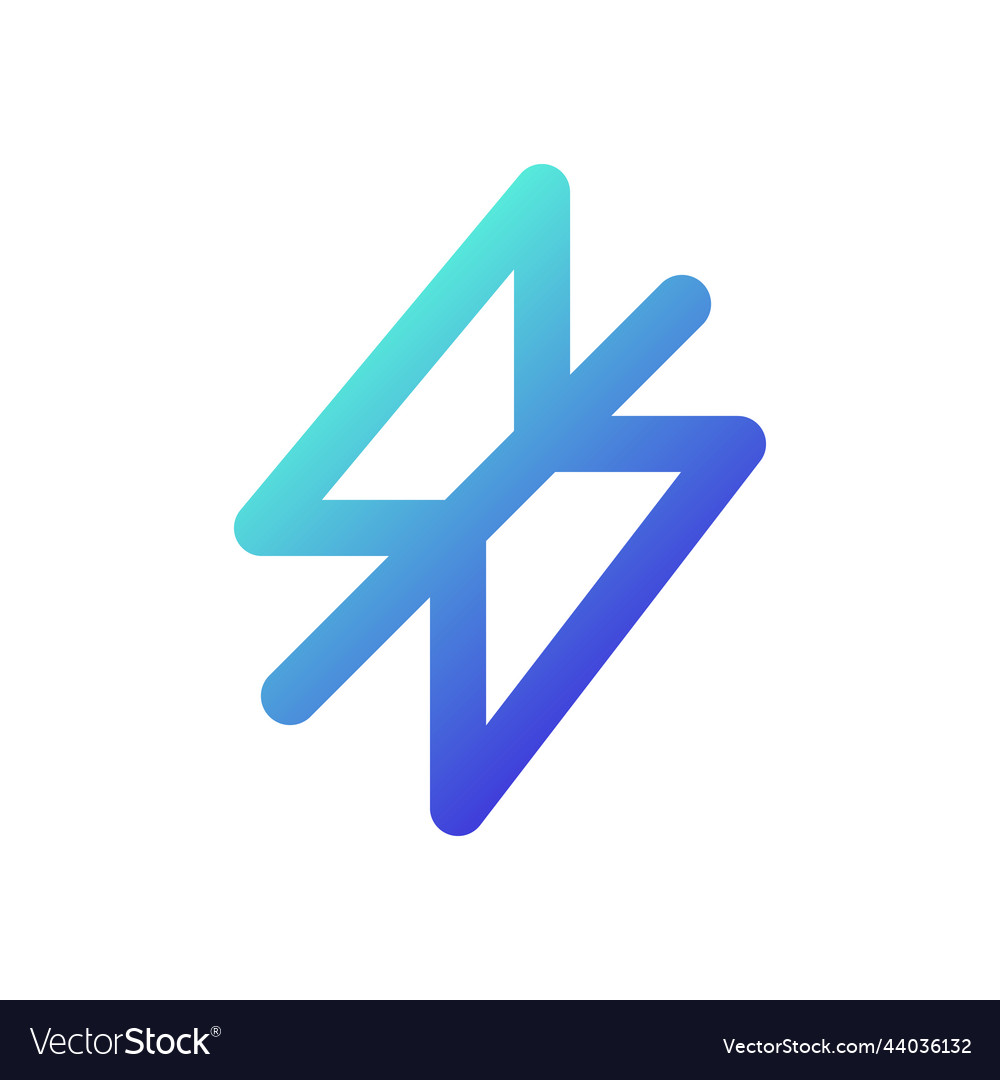 Silent mode pixel perfect gradient linear ui icon vector image Silent mode pixel perfect gradient linear ui icon