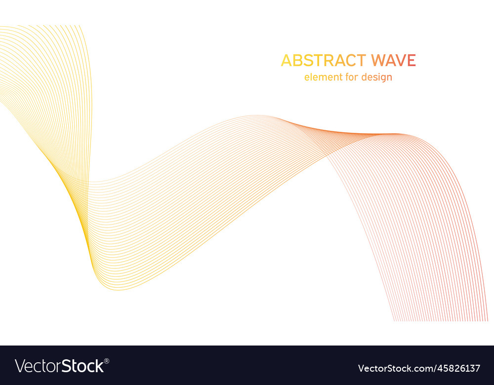 Abstract colorful wave element for design