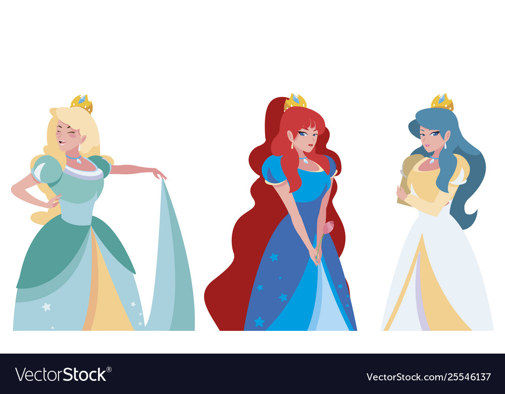 Beautiful princesses tales characters