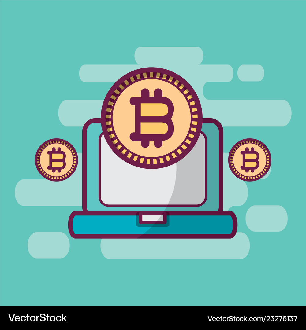 Bitcoin cryptocurrency concept Royalty Free Vector Image