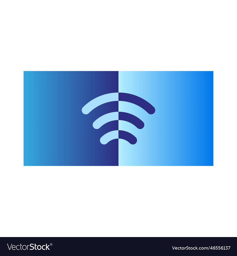 Blue wifi background abstract futuristic Vector Image