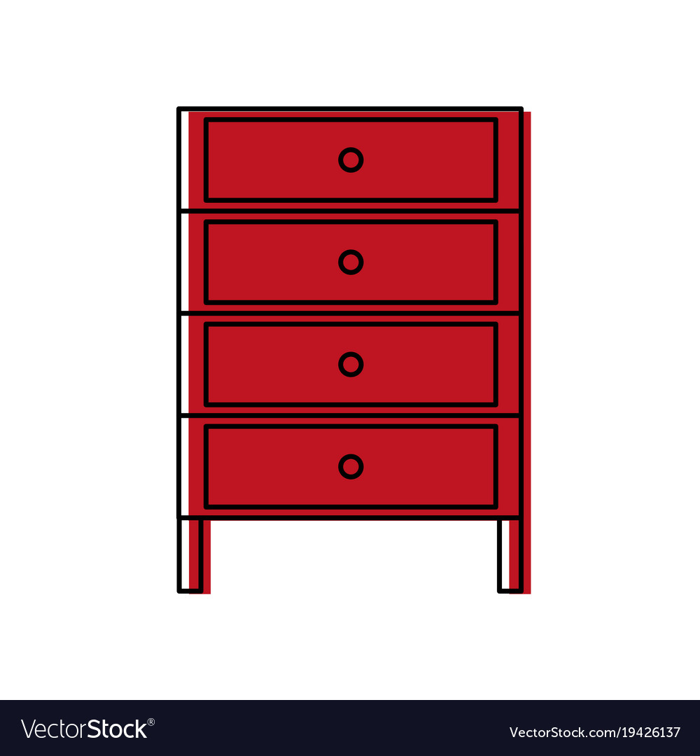 Color cabinet archive file document with drawer