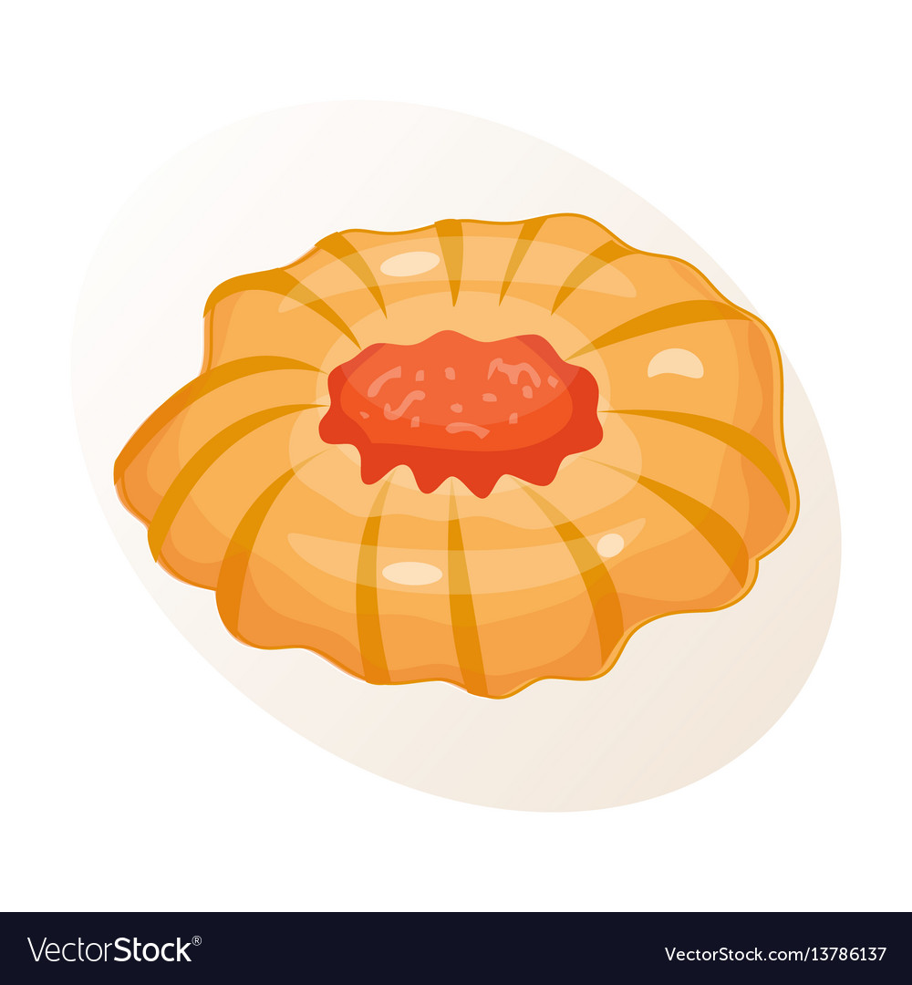 Cookie homemade breakfast bake cakes isolated Vector Image