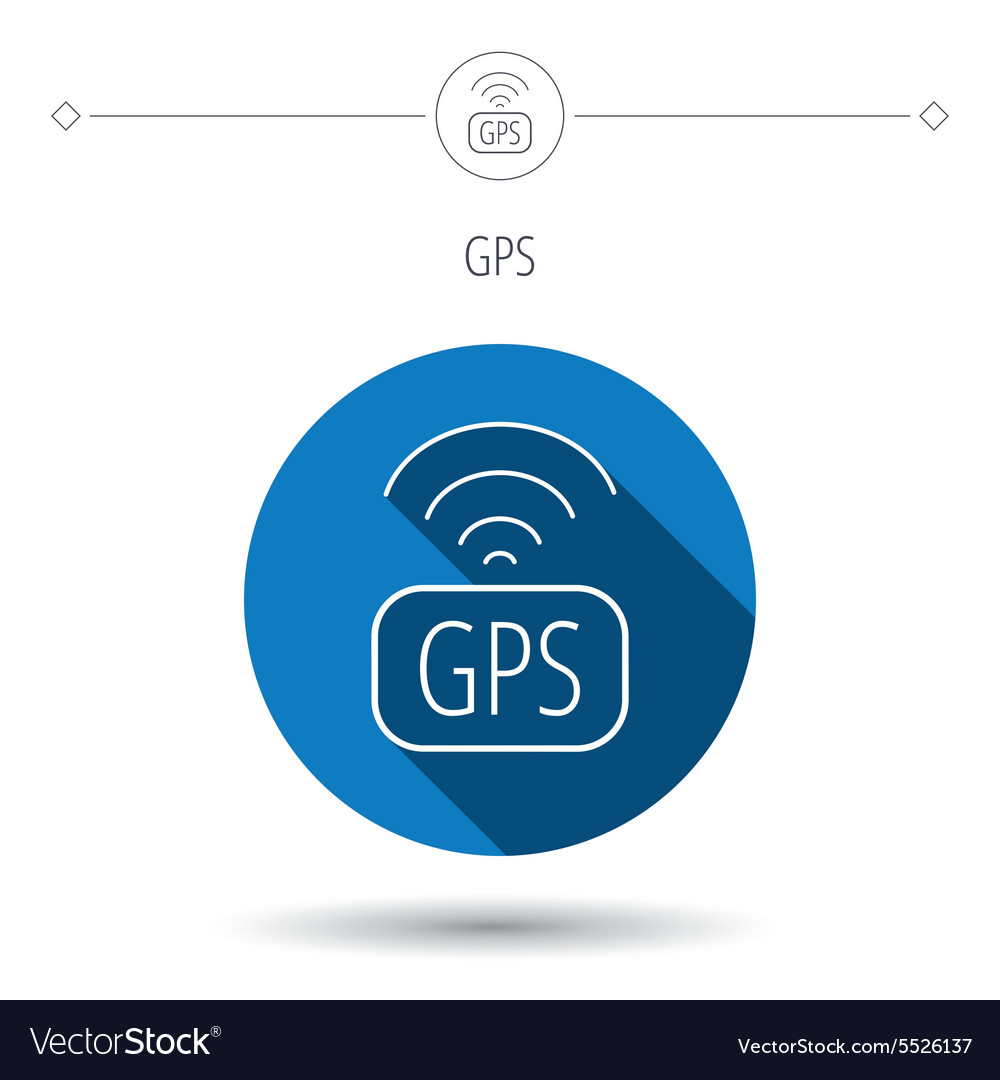 Gps navigation icon map positioning sign