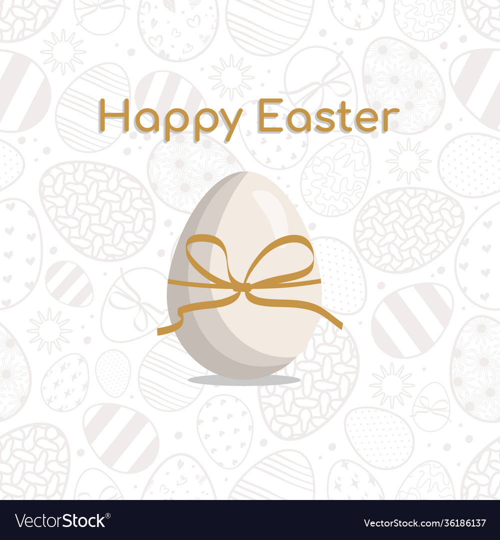 Happy easter seamless pattern with eggs