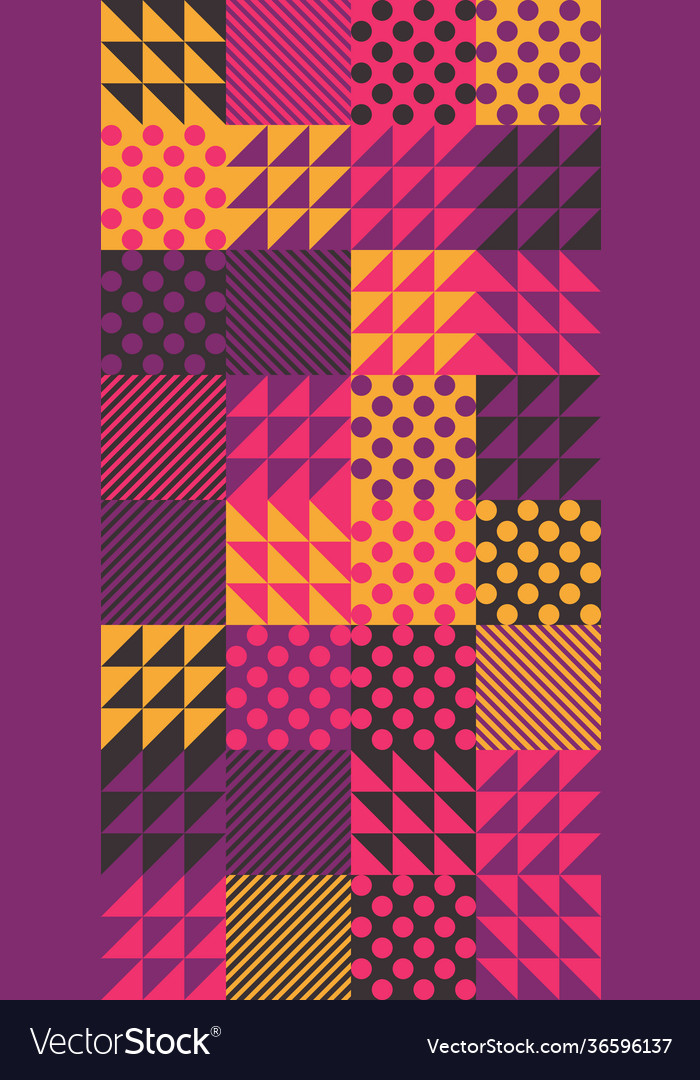 Minimal geometric pattern design vector image Minimal geometric pattern design
