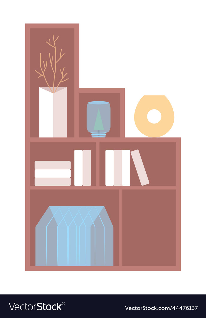 Rack for stuff semi flat color object vector image Rack for stuff semi flat color object