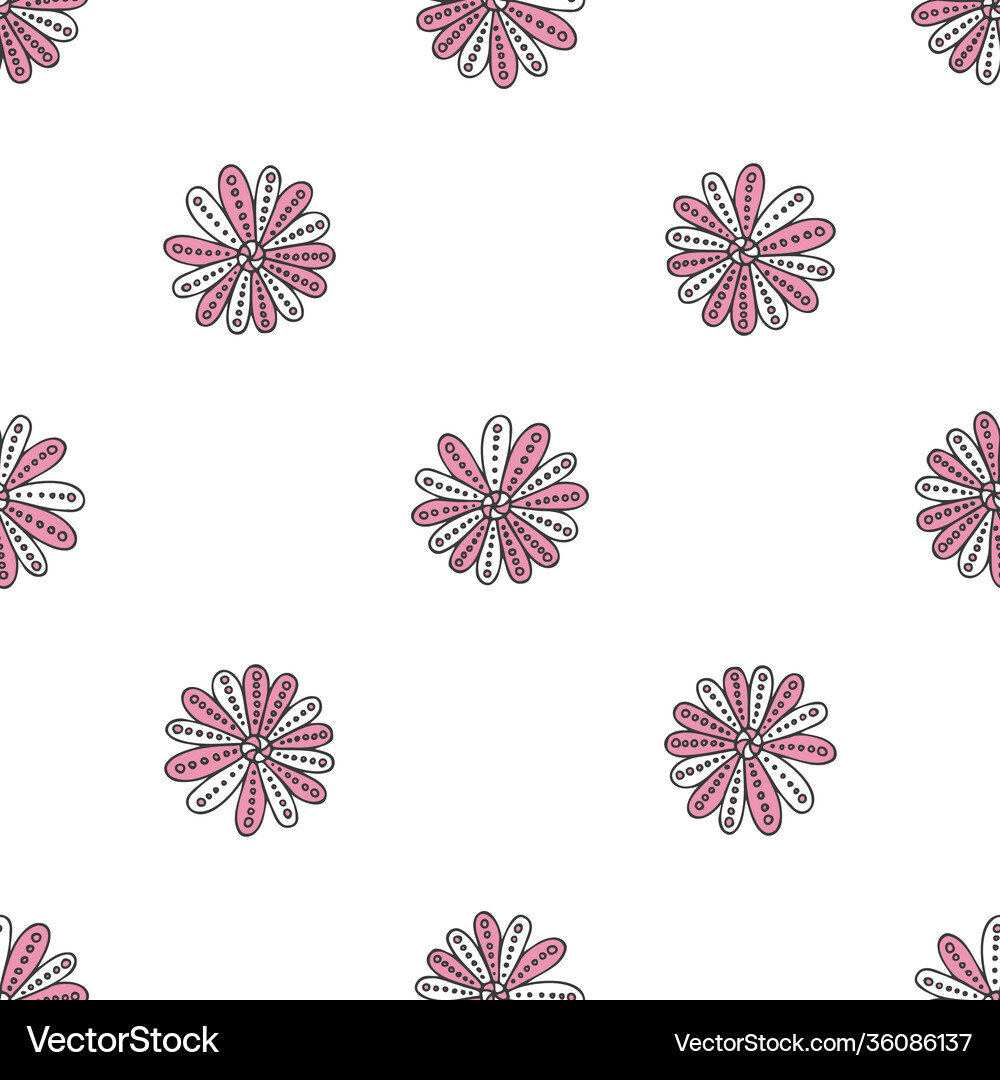 Seamless pattern with cute doodle abstract Vector Image