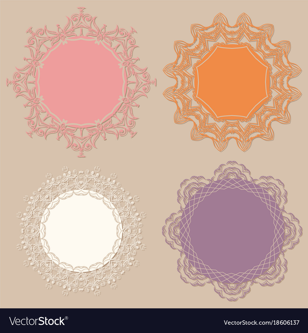 Set of round frames