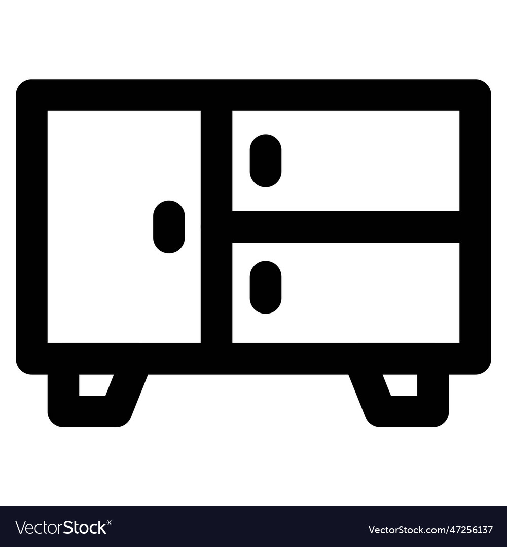 Side table with multiple drawers Vector Image