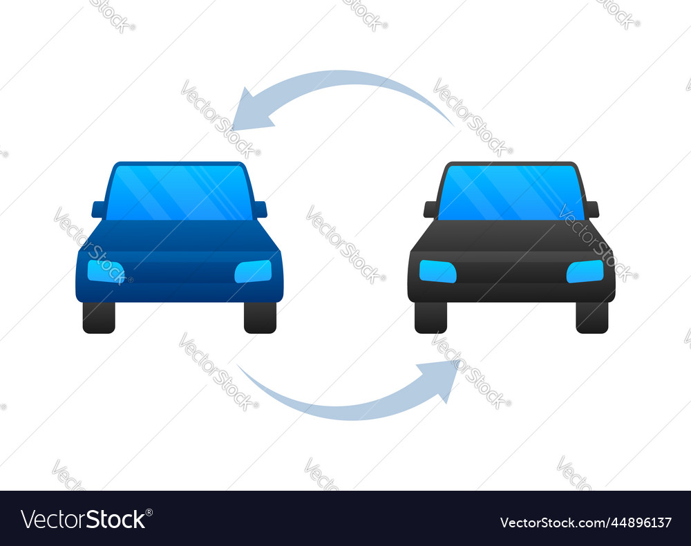 Trade in car leasing car exchange carsharing Vector Image