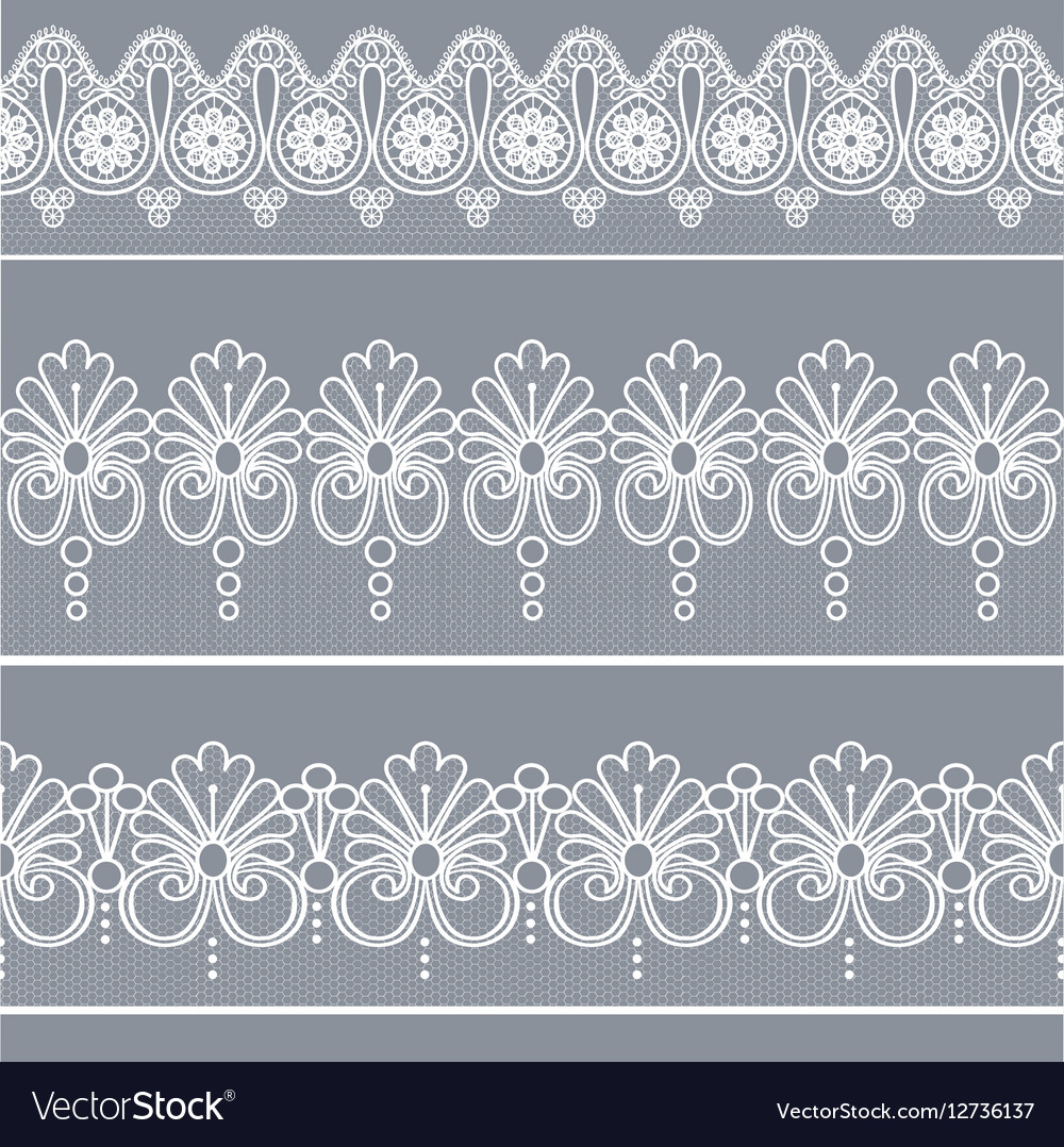 White Lace Border Set