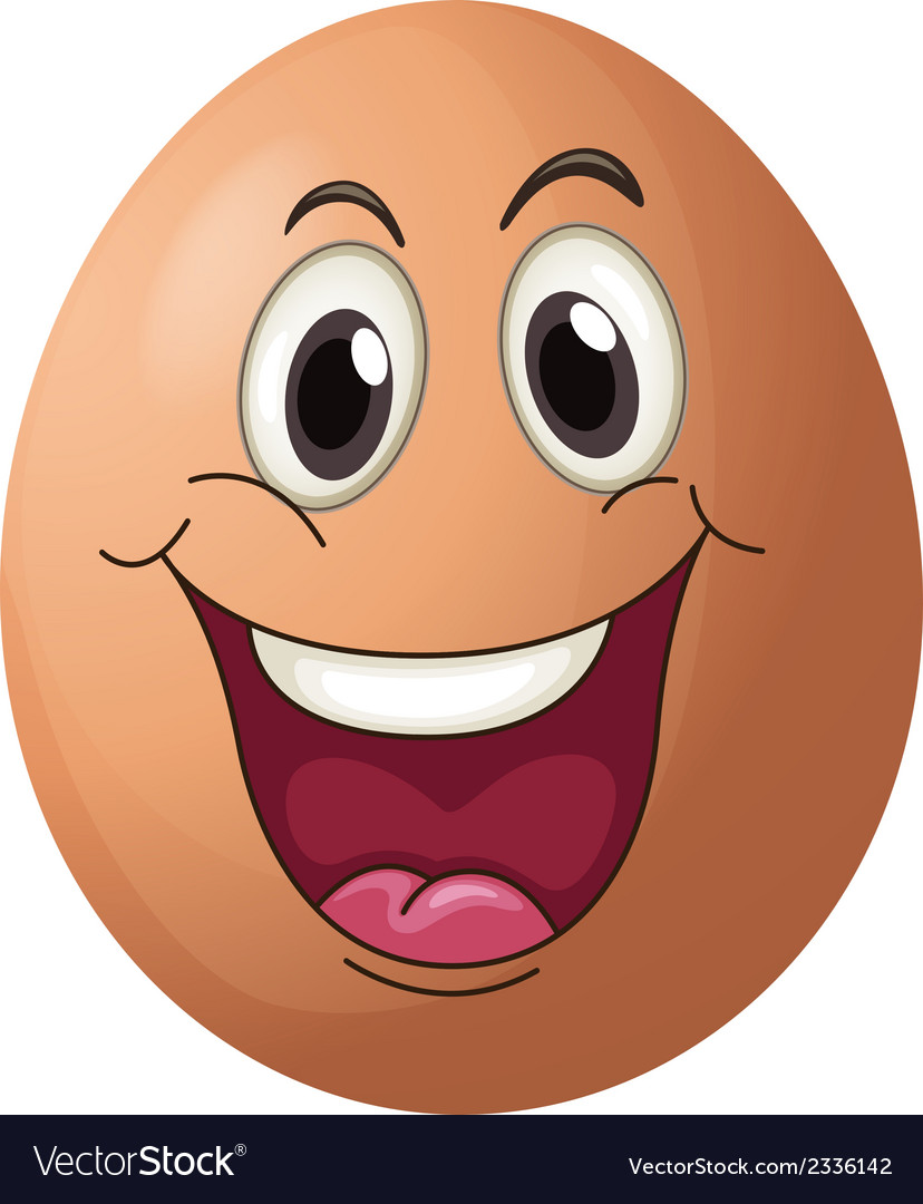 A smiling egg Royalty Free Vector Image VectorStock