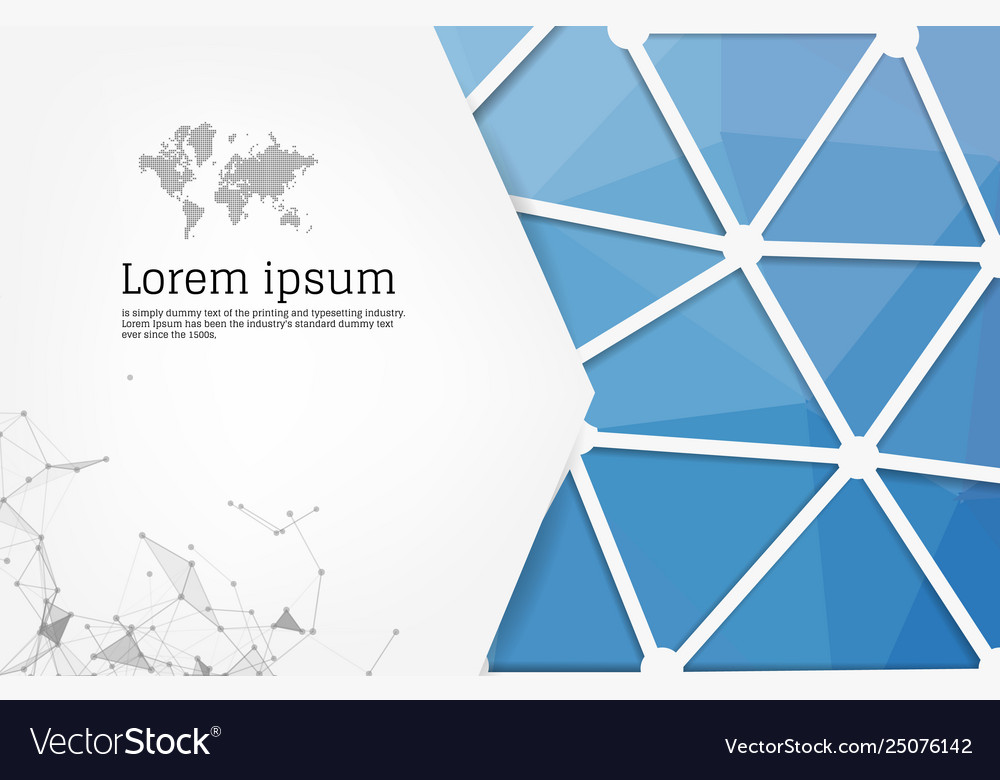 Abstract Financial Chart with Polygon Background