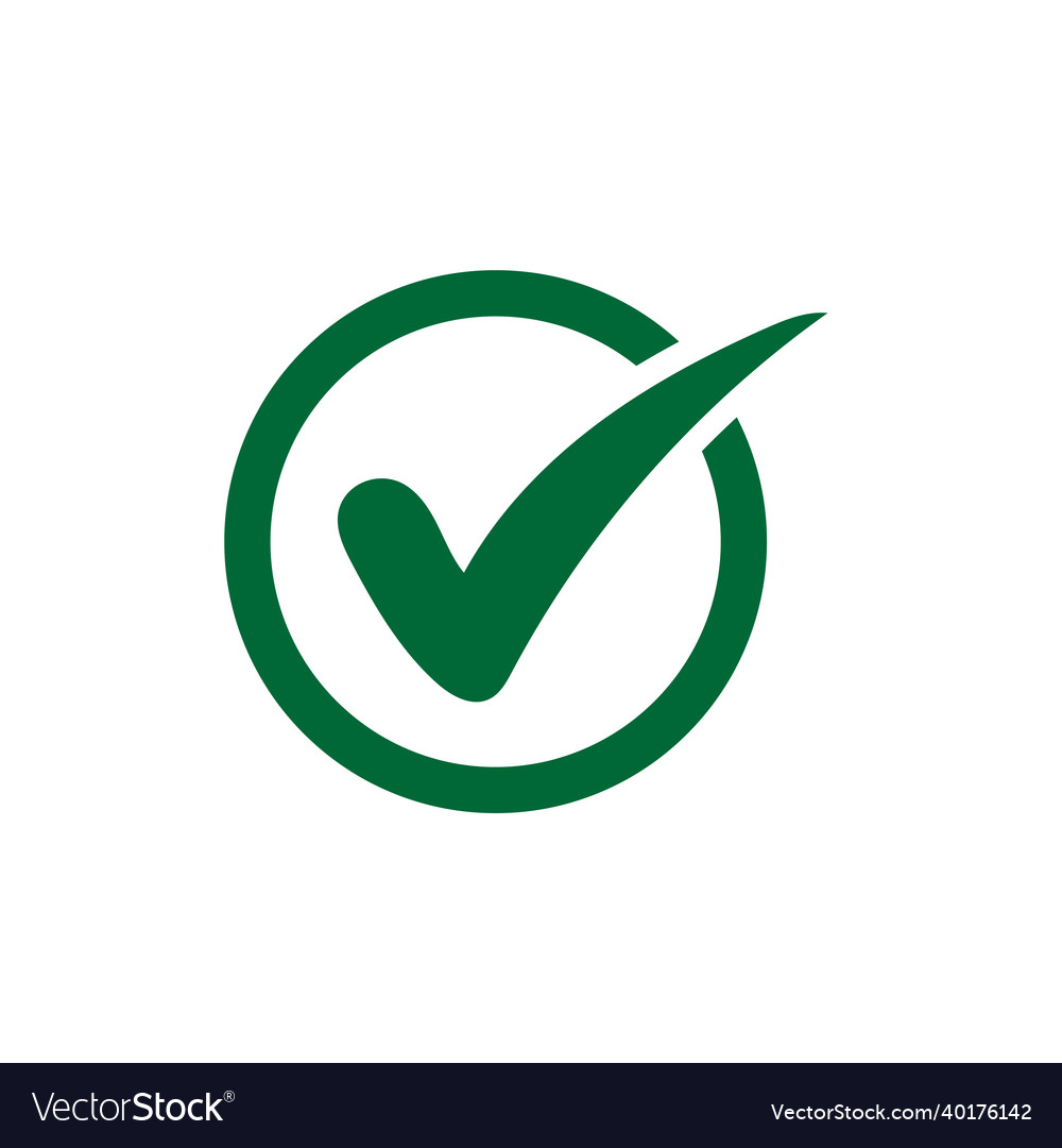 Check mark icon checked right click icon Vector Image