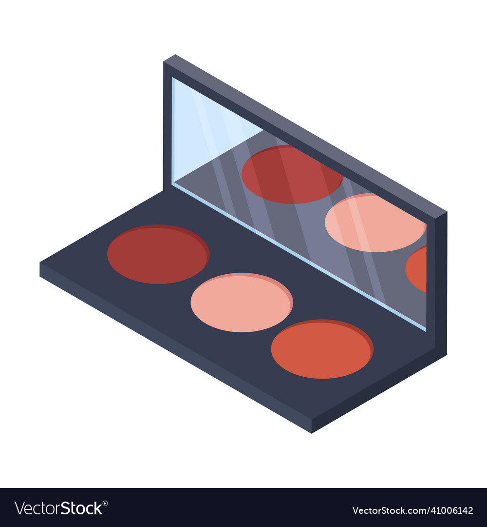 Eye shadow case composition Royalty Free Vector Image