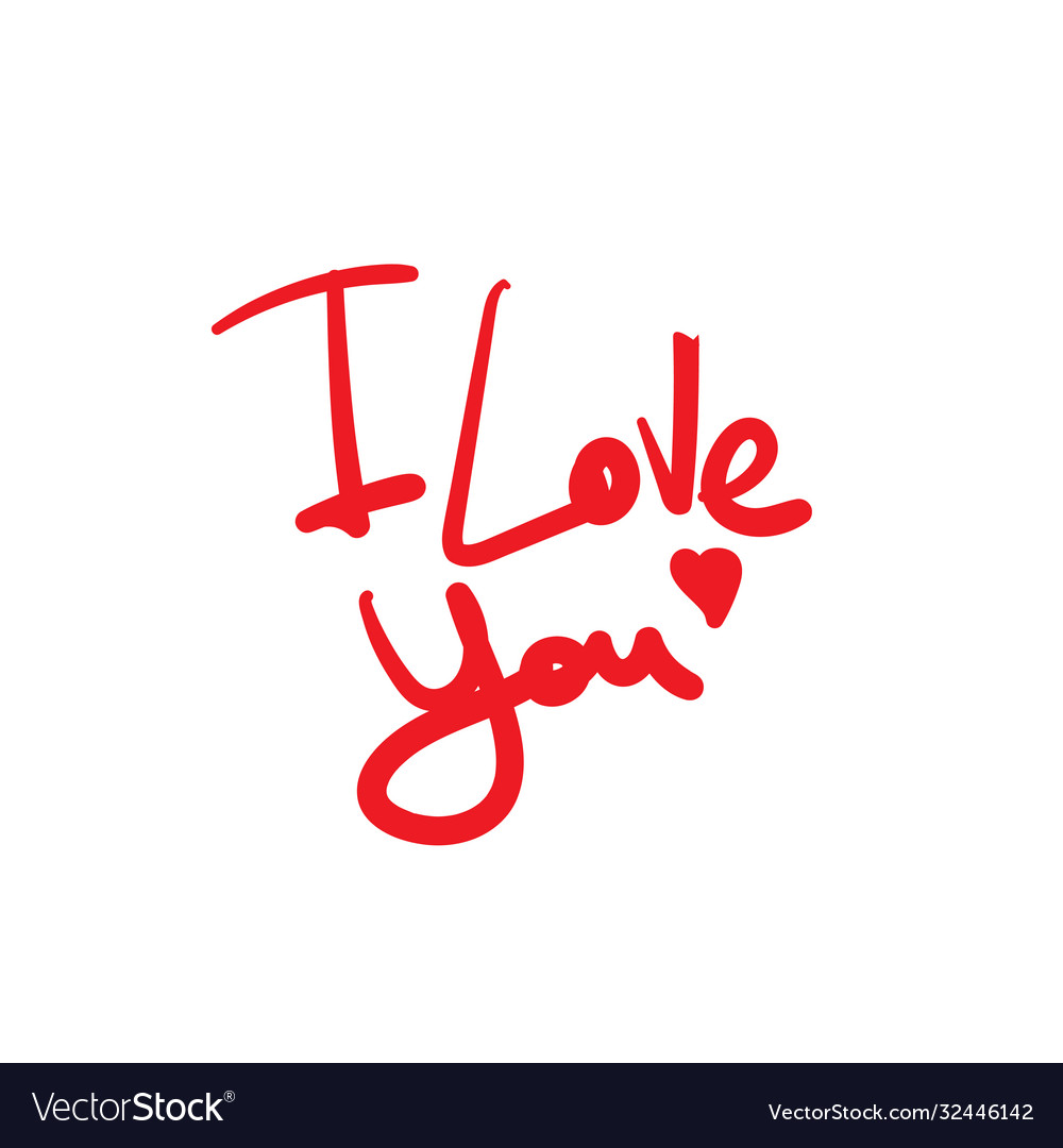 Greeting card with sign i love you text