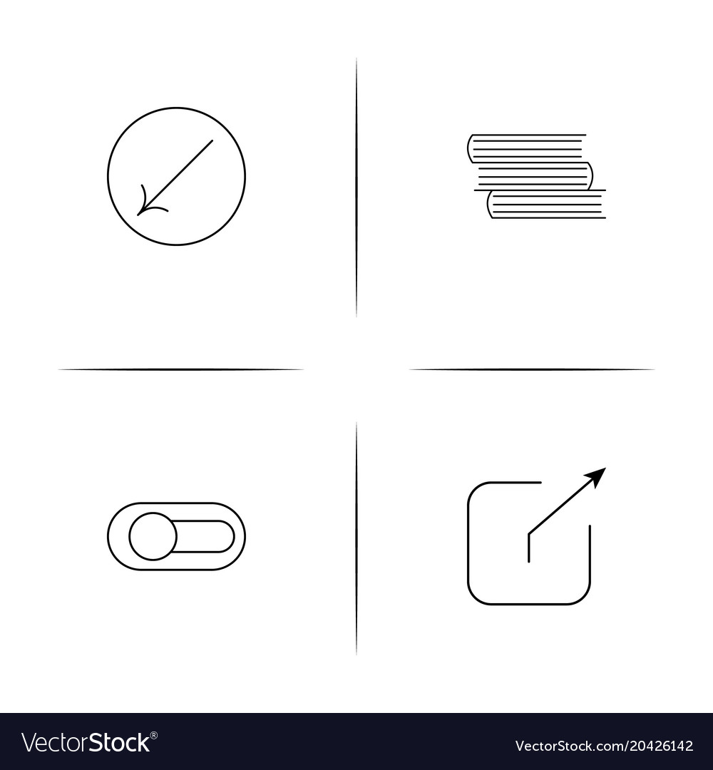 Interface simple linear icon setsimple outline