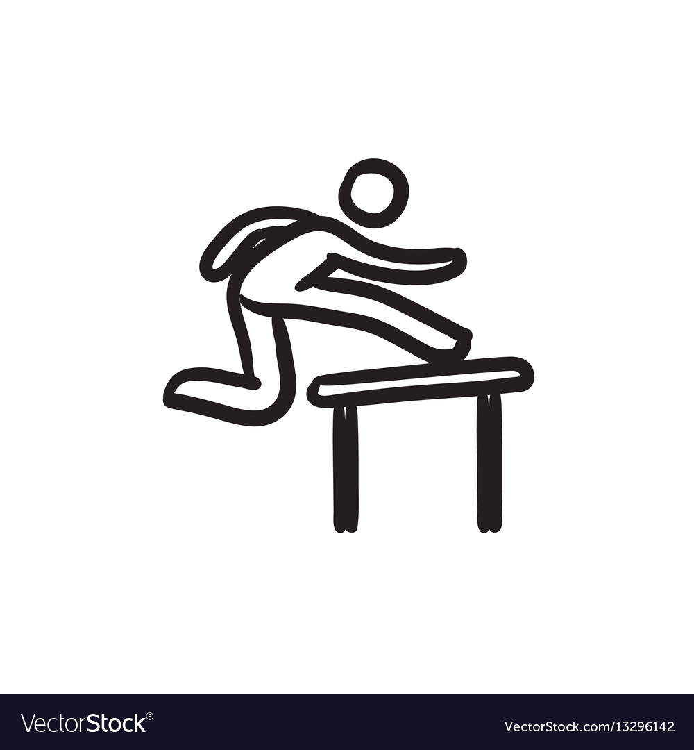 Runner Over Obstacle Sketch