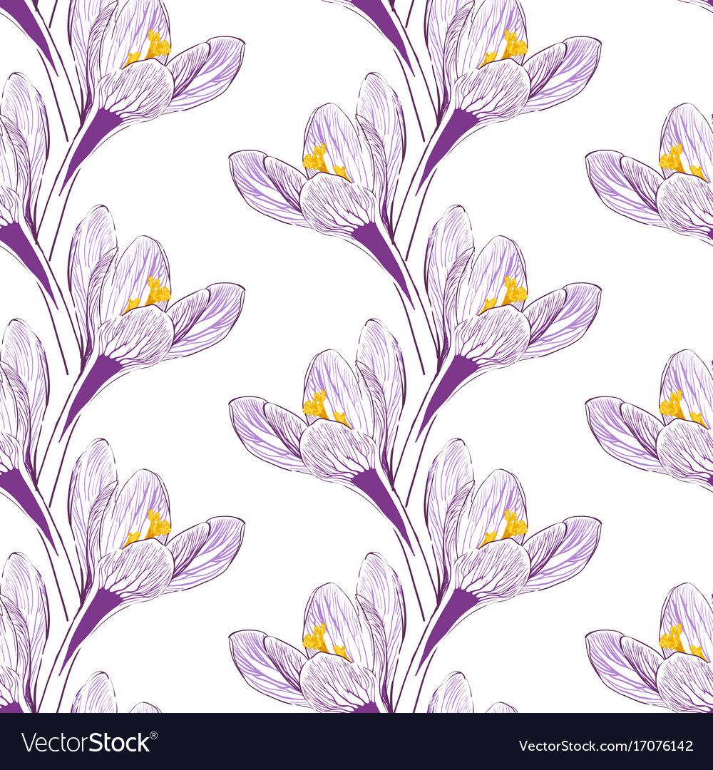 Seamless pattern with saffron