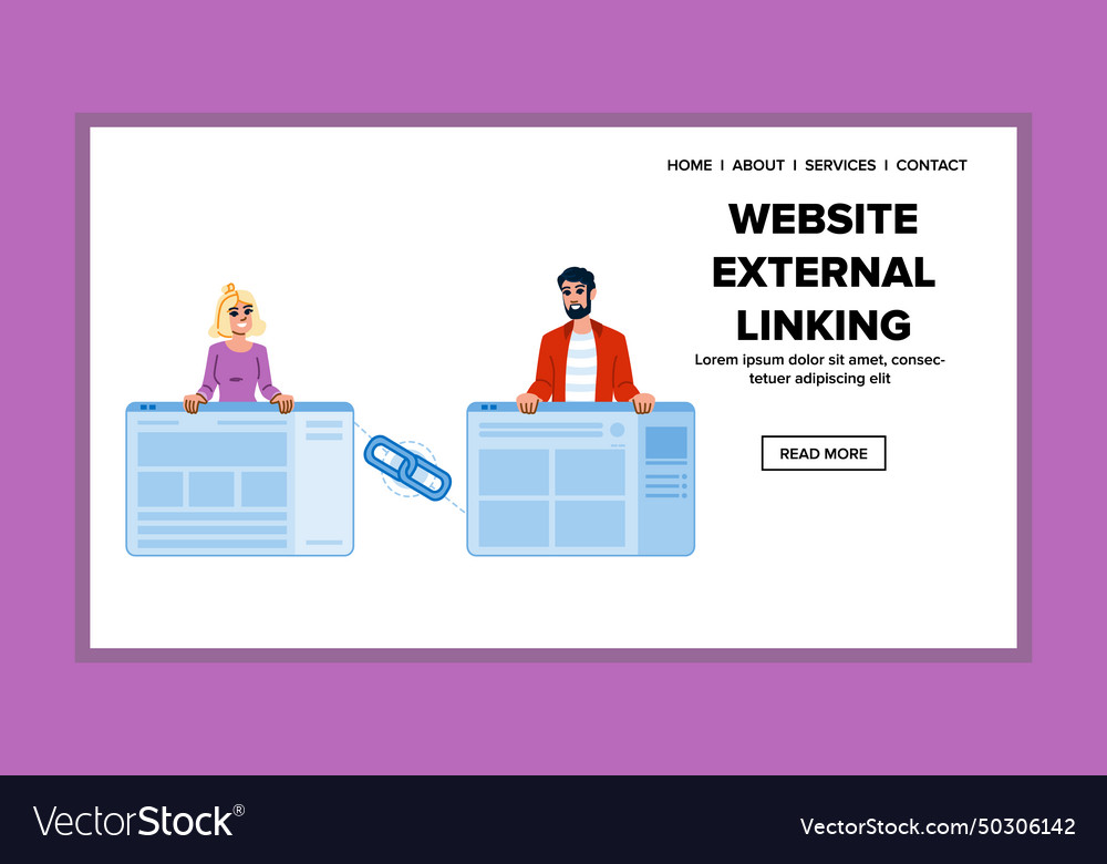 Share website external linking vector image Share website external linking