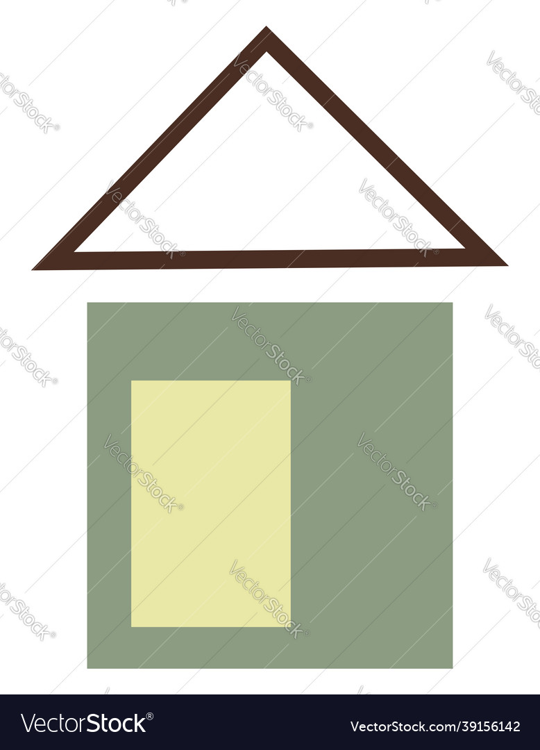 Simple green house icon on white background Vector Image