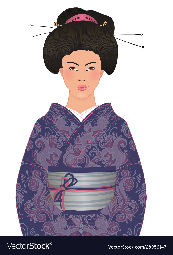 beautiful japanese woman in kimono