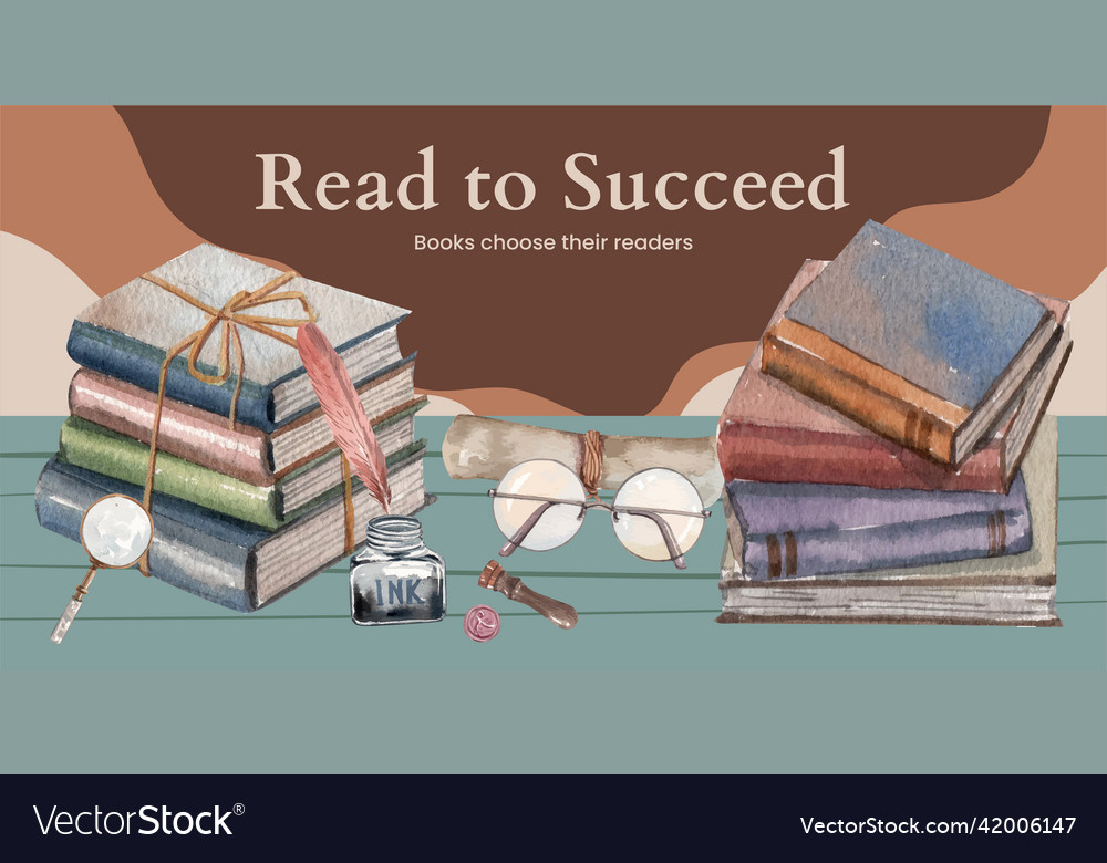 Billboard template with book letter vintage
