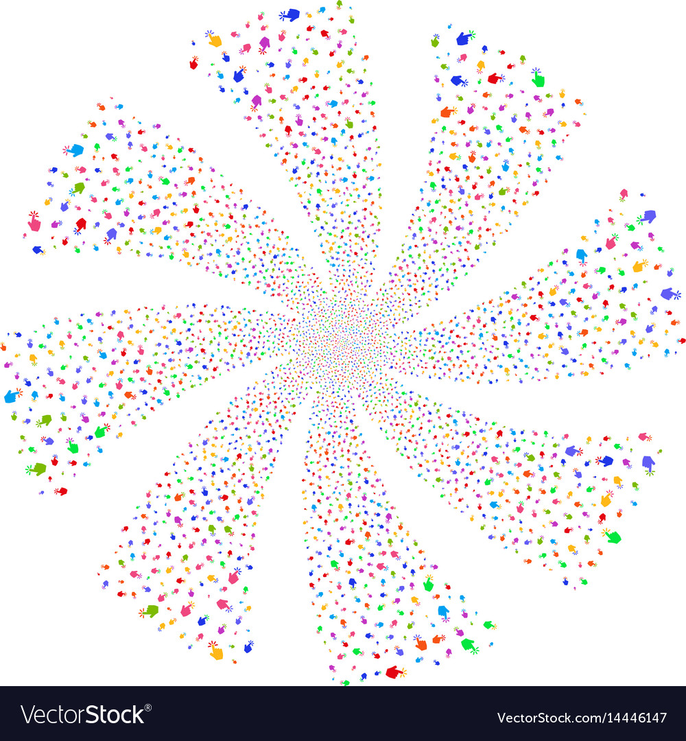 Click fireworks swirl rotation