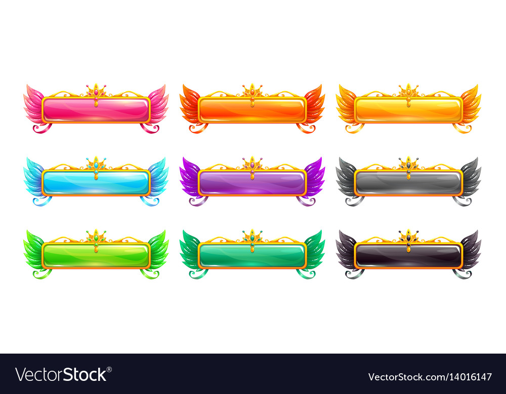 Colorful Button Set - Modern UI
