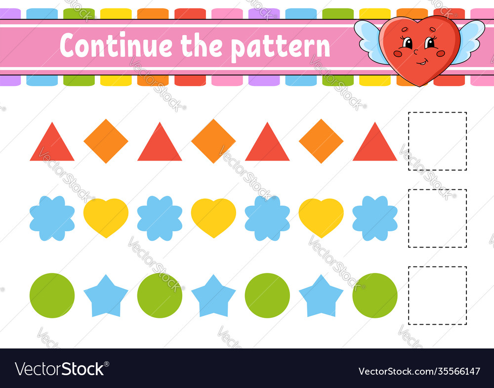 Continue pattern education developing vector image Continue pattern education developing