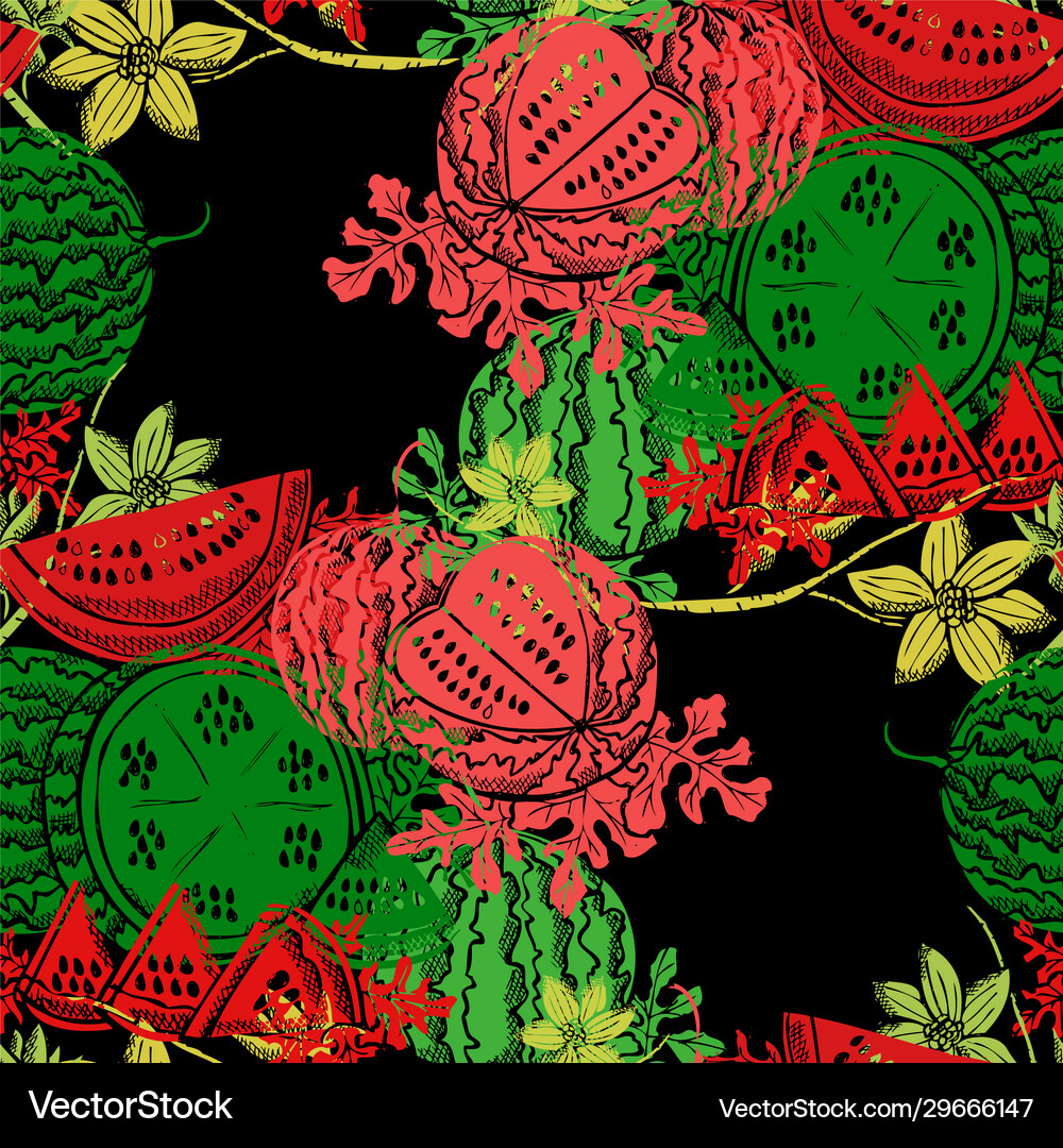 Fruit seamless pattern Royalty Free Vector Image