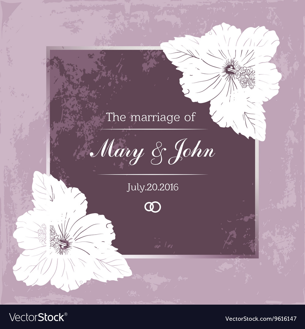 Marriage design template with custom names
