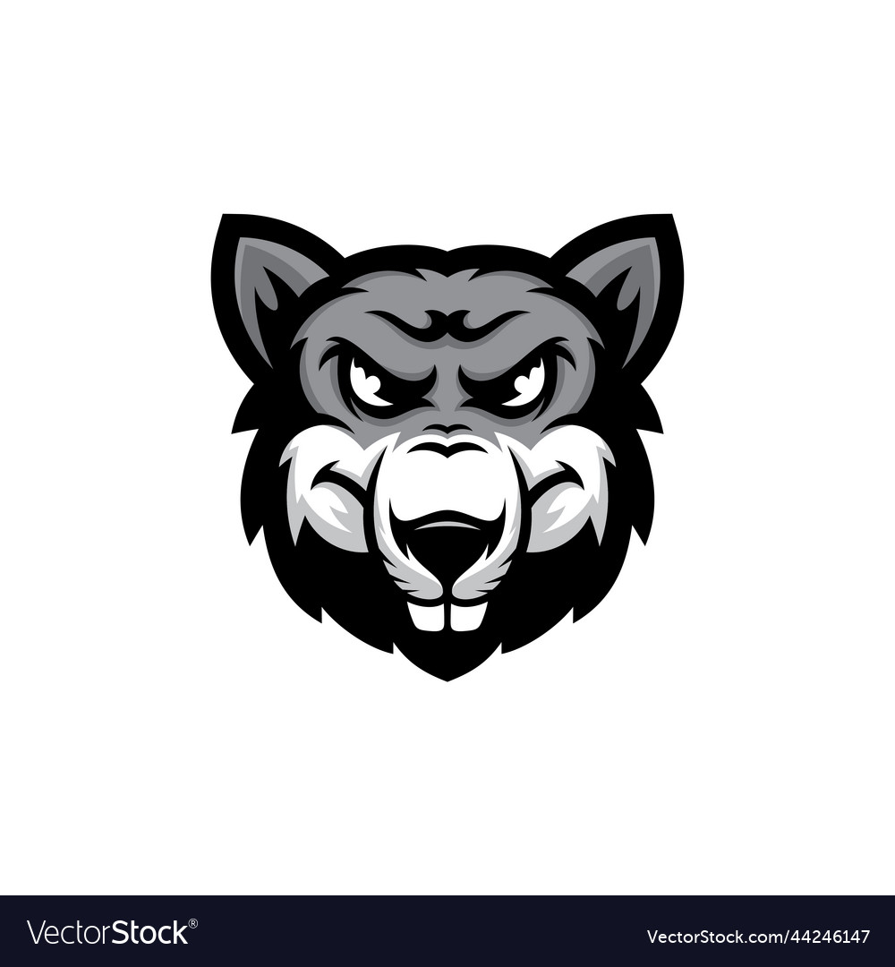 Rat king head stock vector. Illustration of mascot, icon - 123537049