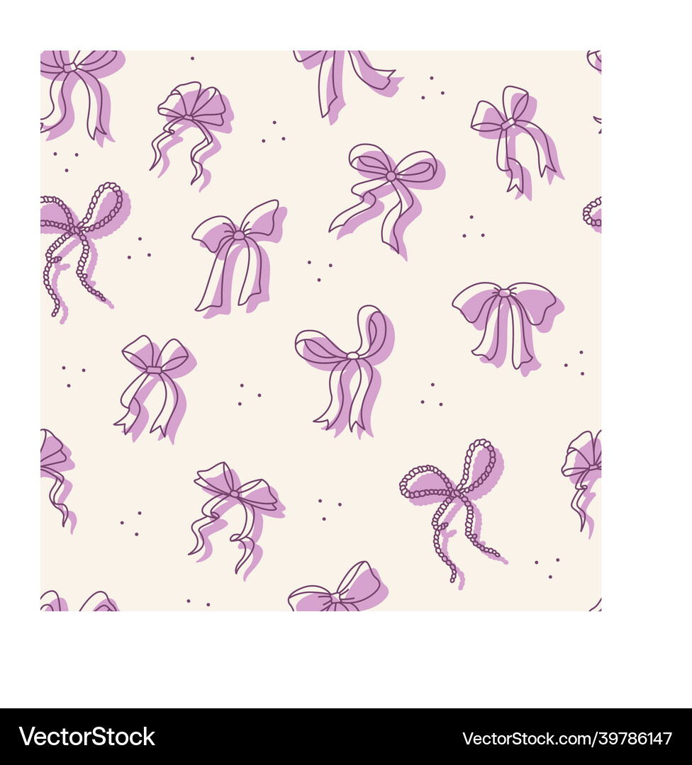 Seamless pattern with bows from gift boxes Vector Image