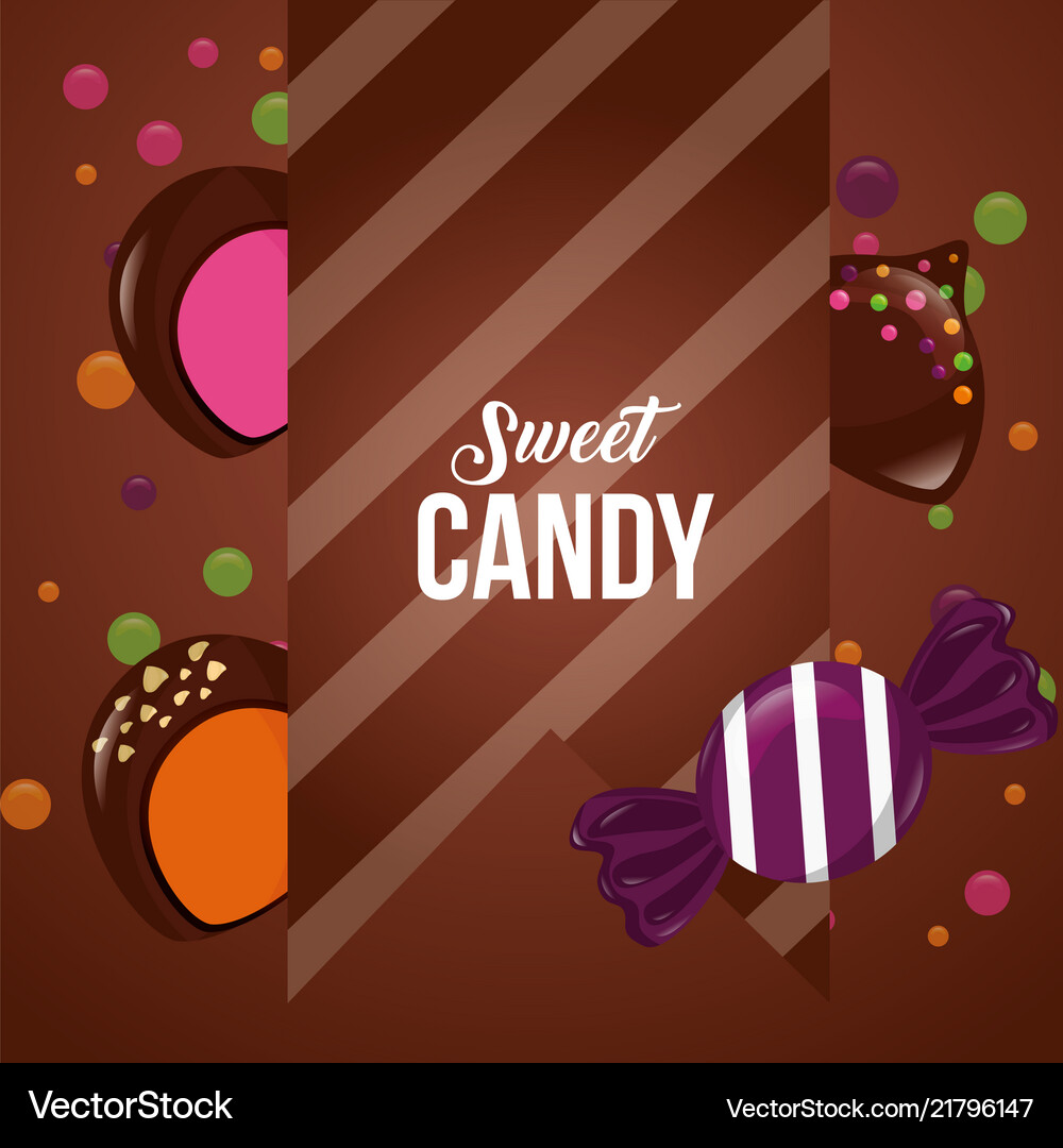Sweet candy concept Royalty Free Vector Image - VectorStock