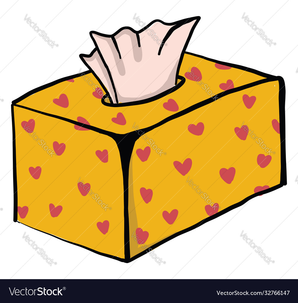 Tissue box on white background Royalty Free Vector Image