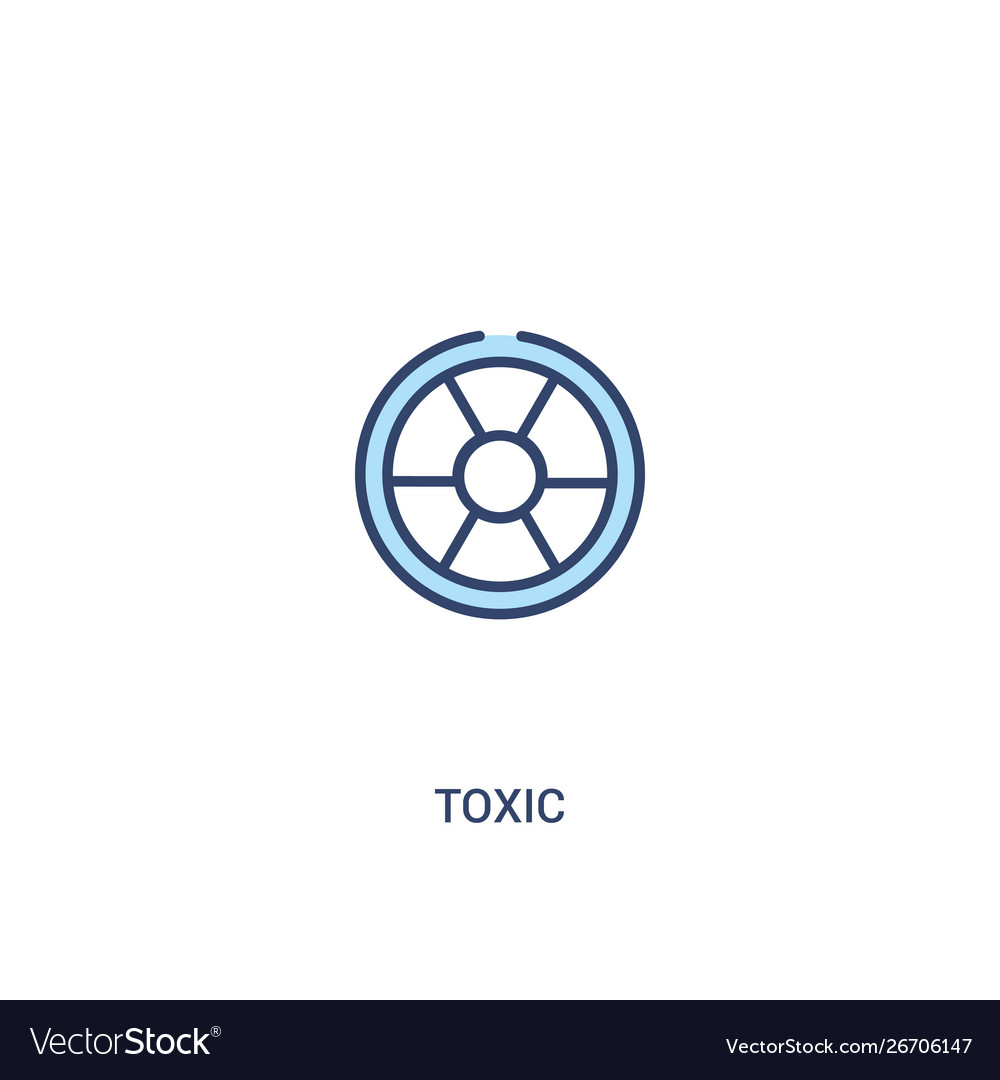 Toxic concept 2 colored icon simple line element vector image Toxic concept 2 colored icon simple line element