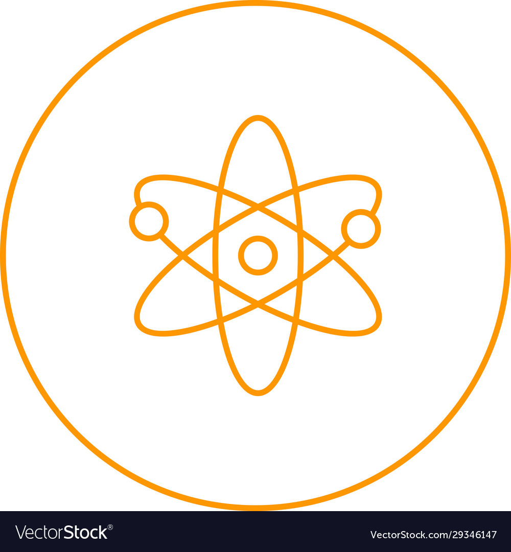 Unique atomic structure ii line icon