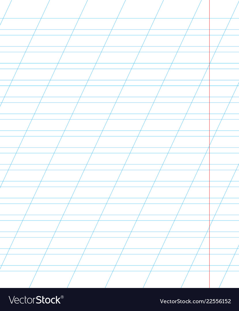 A sheet of school notebook in ruler vector image A sheet of school notebook in ruler