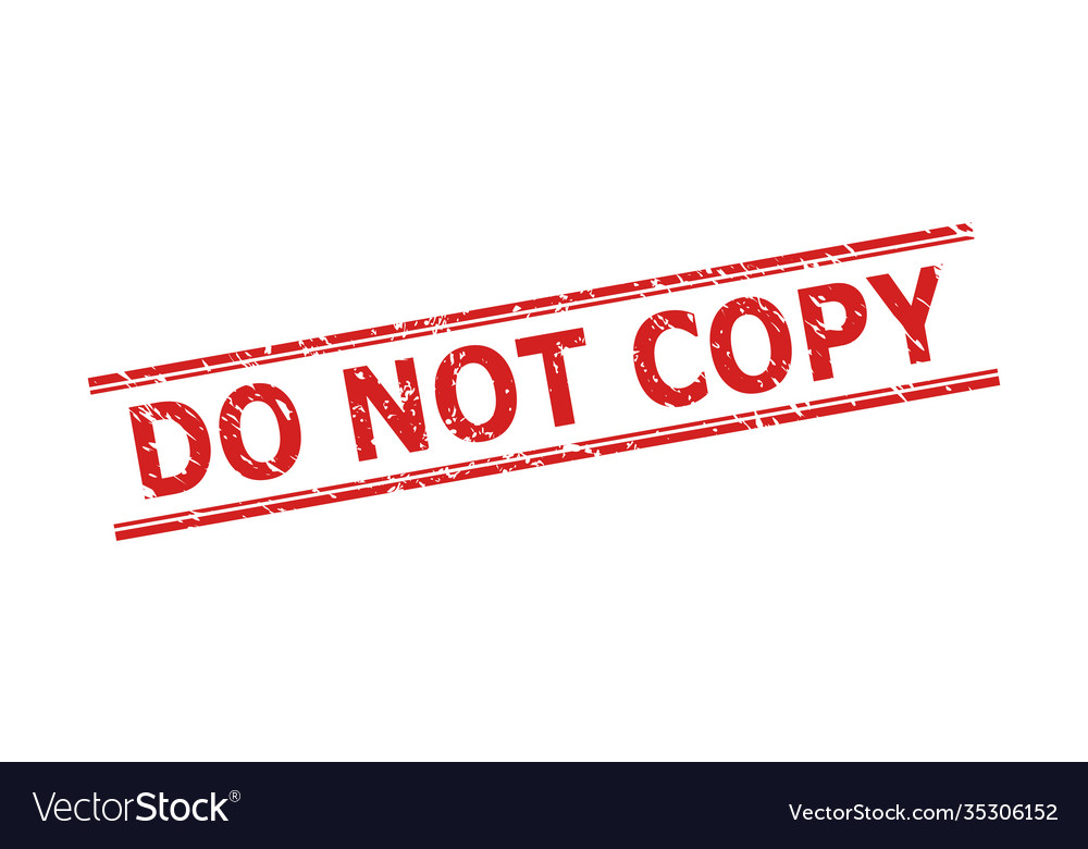 Do not copy seal with corroded style and double vector image Do not copy seal with corroded style and double