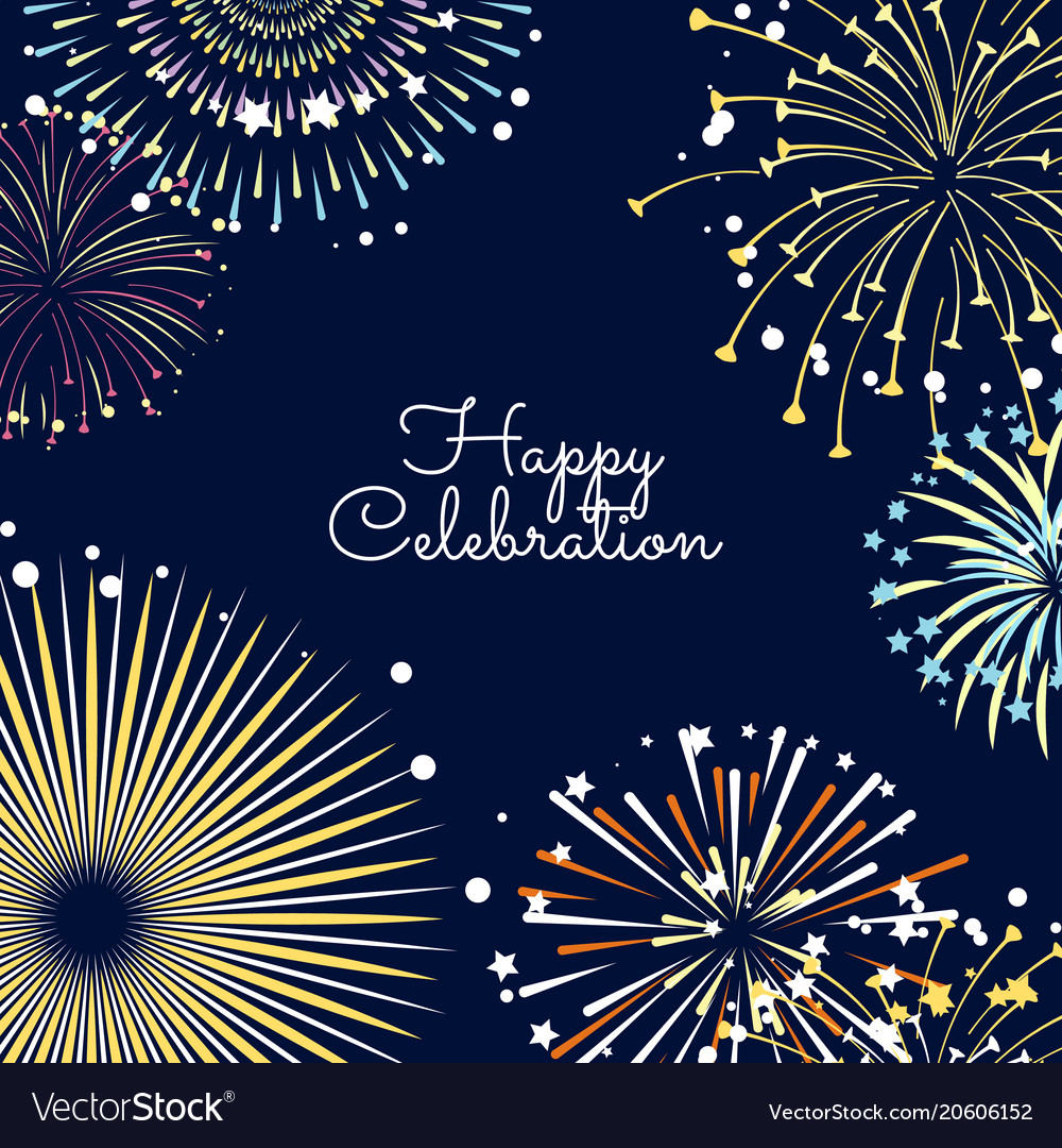 fireworks background with royalty free vector image
