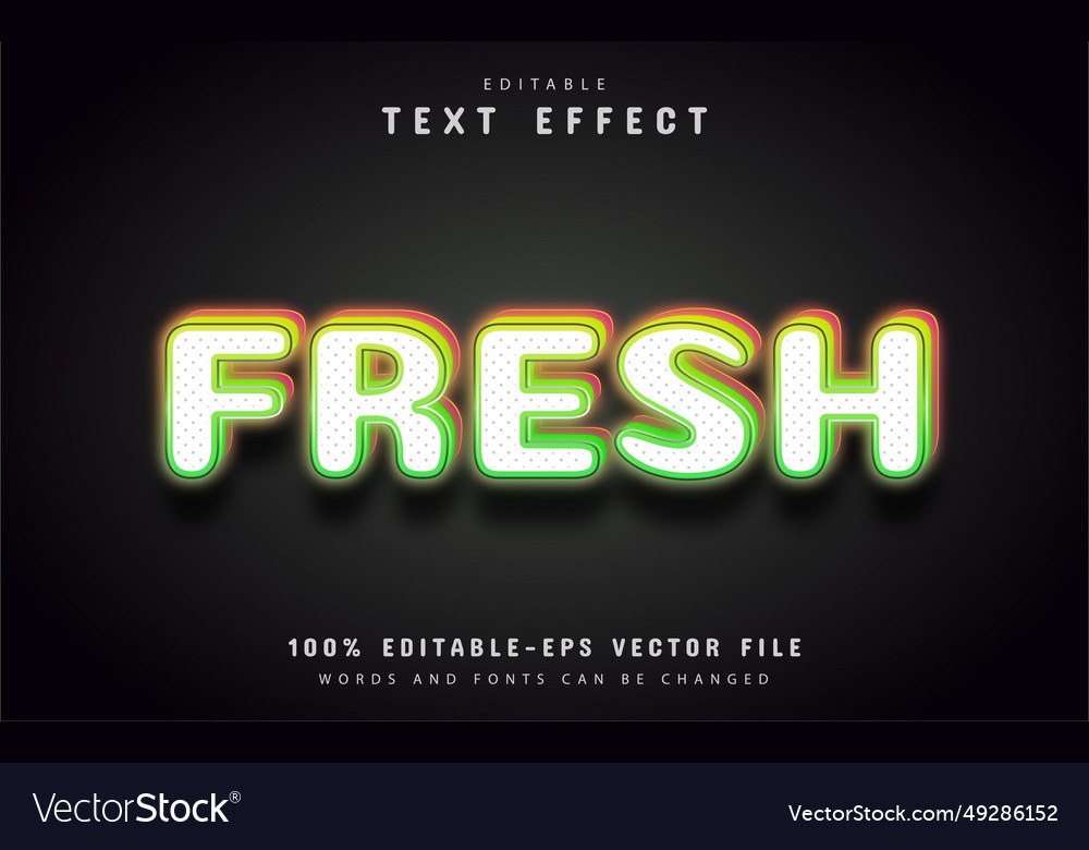 Fresh text 3d editable effect