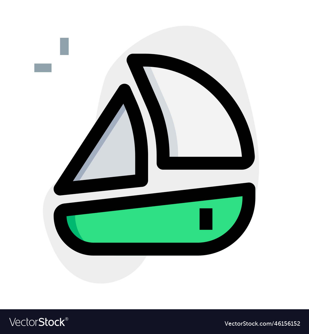 Sailing yacht used as pleasure vessel Royalty Free Vector