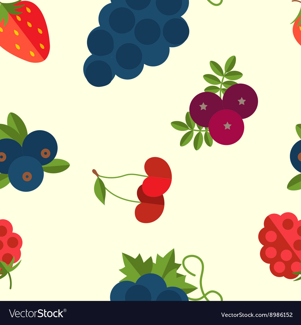 Seamless pattern with berries