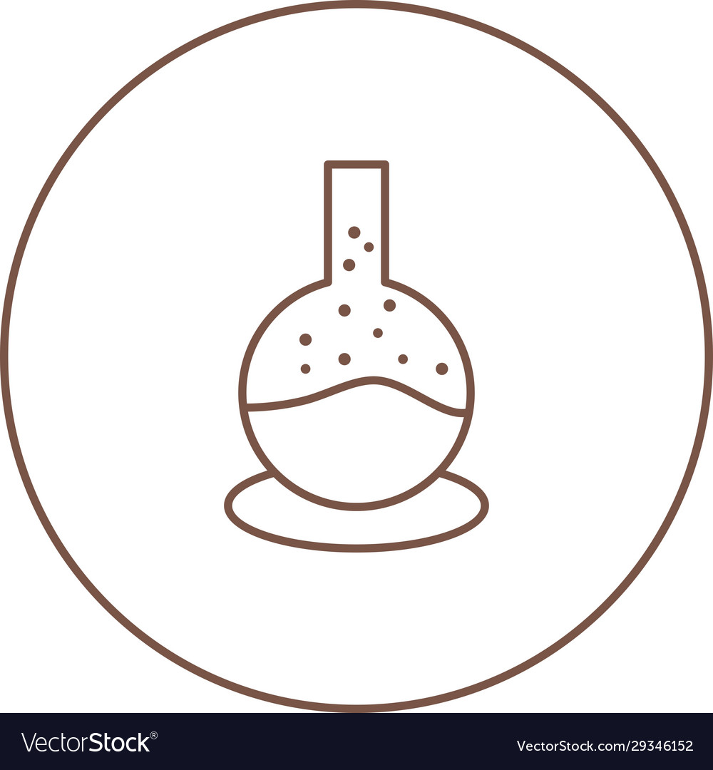 Unique bubbles from experiment line icon