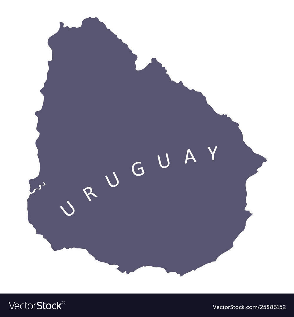 Uruguay silhouette map